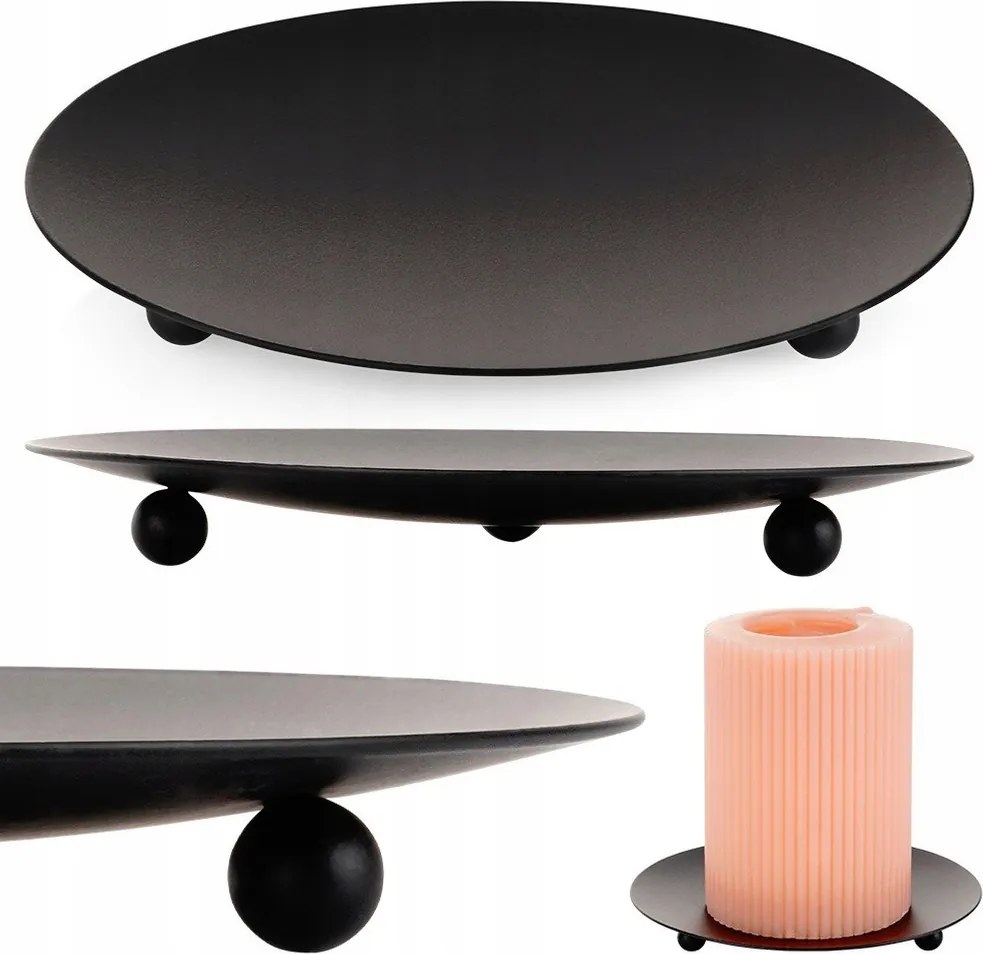 Gyertyatartó állvány Gyertyatartó alátét Fém Arany Gyertyatartó állvány 12cm