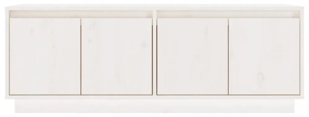 fehér tömör fenyőfa TV-szekrény 110x34x40 cm