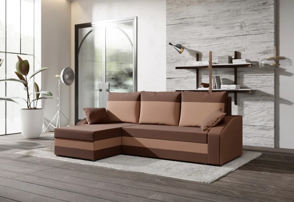 WELTA ágyazható sarok ülőgarnitúra, 230x75x140, haiti 17/haiti 18