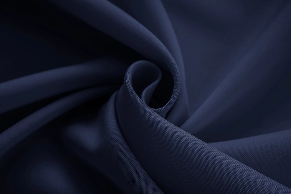 Sötétkék OXFORD függöny 140x250 cm Felfüggesztés: Hullámos sínszalag