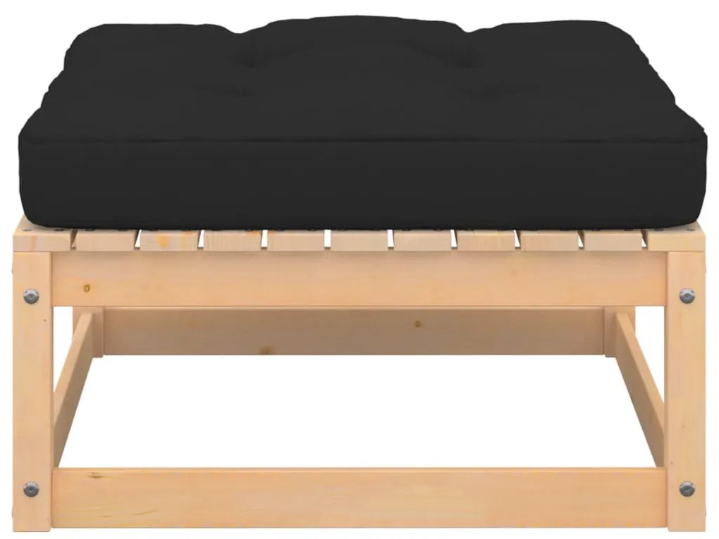 Tömör fenyőfa kerti lábtartó párnával