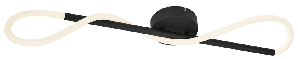 Modern mennyezeti lámpa fekete, LED-del, 3 lépésben dimmelhető - Keri