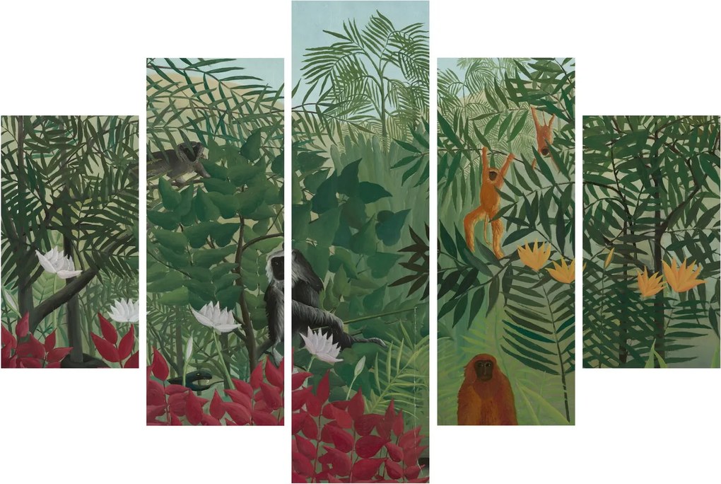 Kép - Henri Rousseau, Tropical Forest with Monkeys, reprodukciók (150x105 cm)