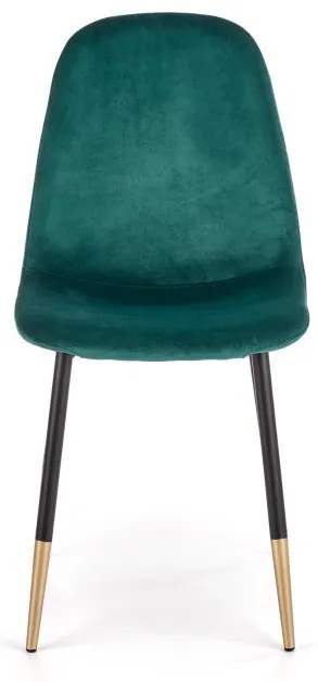 K-379 étkezőszék Sötét zöld bársony szövet