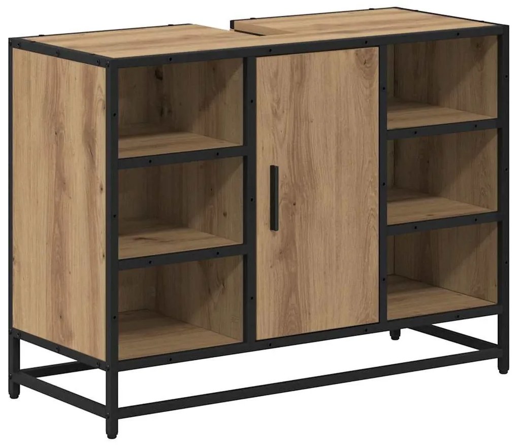 Fürdőszoba bútor szett 3 pcs kézműves tölgy 35 x 37.5 x 166 cm