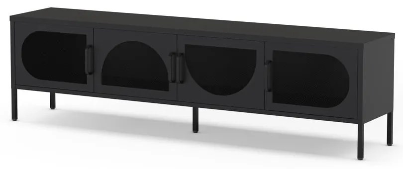 Fekete TV-állvány 180x50 cm Tayra – Marckeric