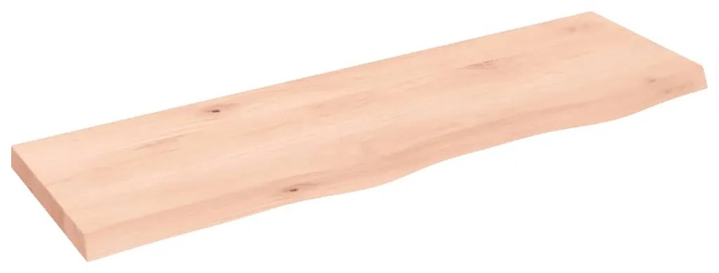 kezeletlen tömör tölgyfa fali polc 100x30x(2-4) cm