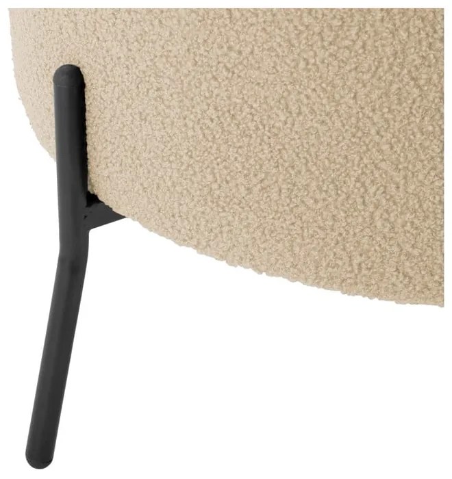 Bézs buklé fotel Noble – Leitmotiv