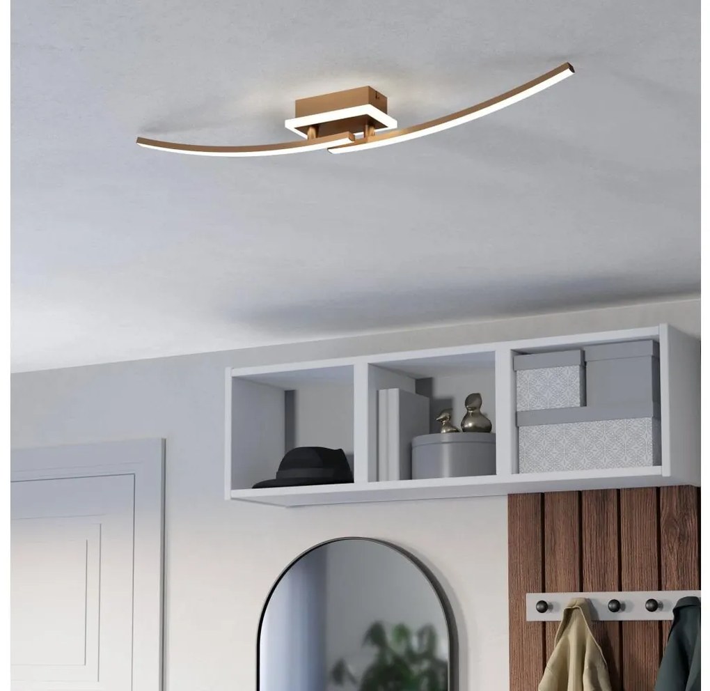 Eglo 901219 - LED Mennyezeti lámpa LUNGOLAGO LED/12W/230V 4000K réz