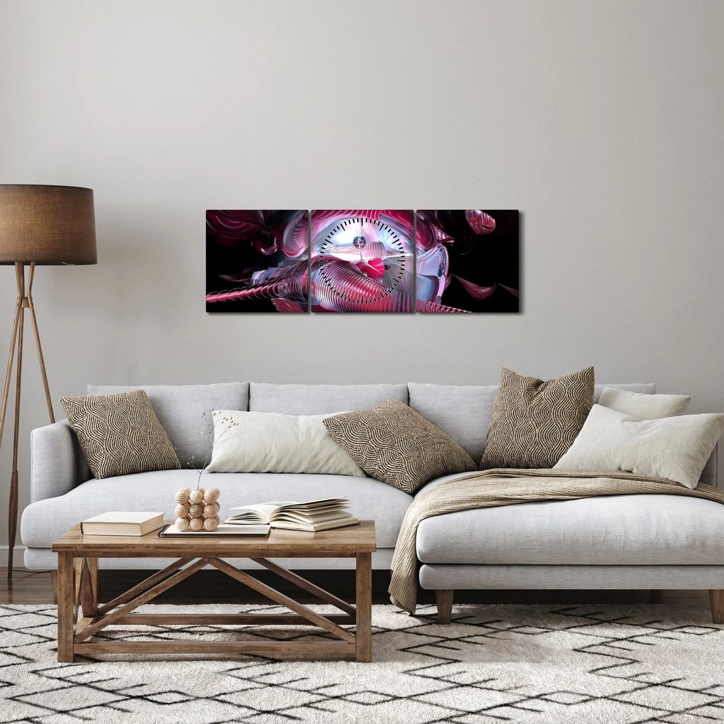 Kép - Absztrakciók, űrférgek (órával) (90x30 cm)