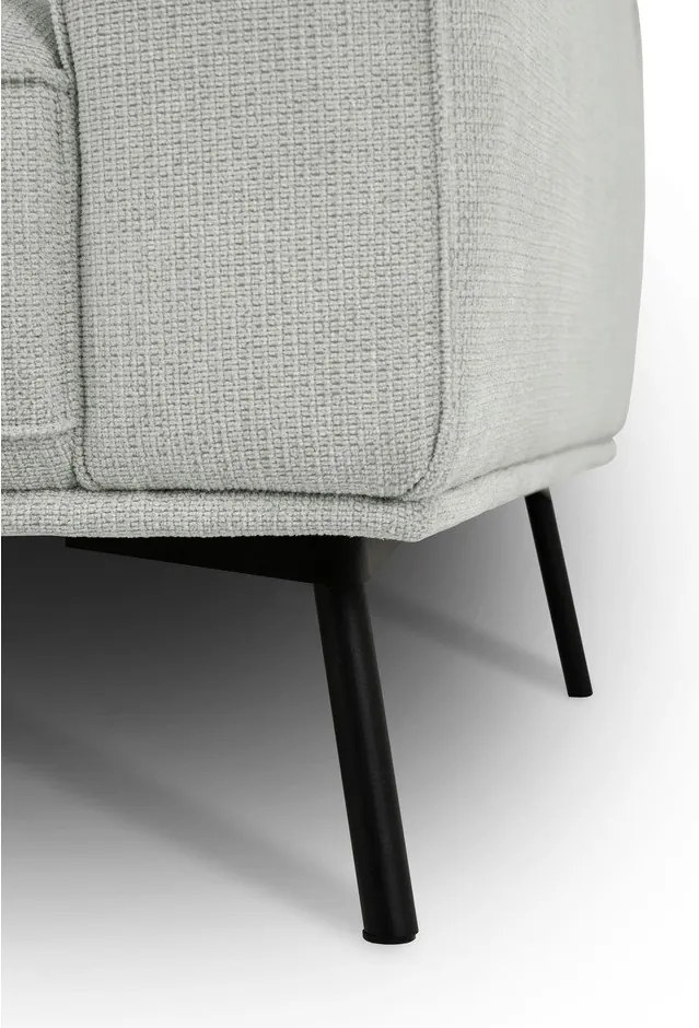 Világosszürke zsenília sarokkanapé (bal oldali-L alakú) Amsterdam – Scandic