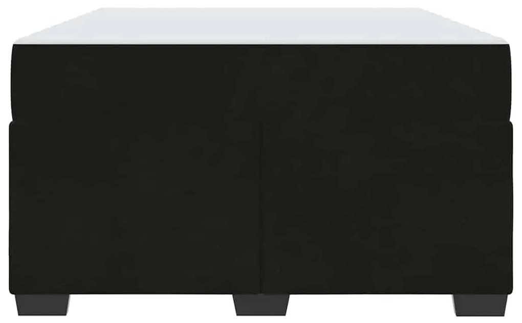 Ágykeret matraccal matracmal Fekete 120 x 200 cm Bársony