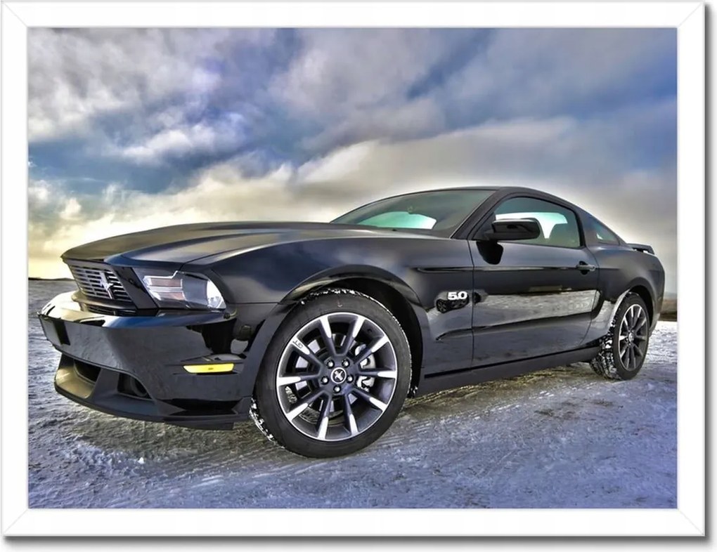Poszterek keretben 40x30 Ford Mustang télen