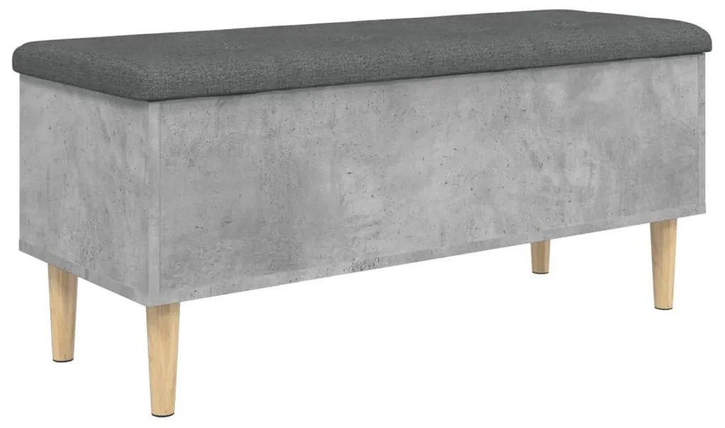 betonszürke szerelt fa tárolópad 102x42x46 cm
