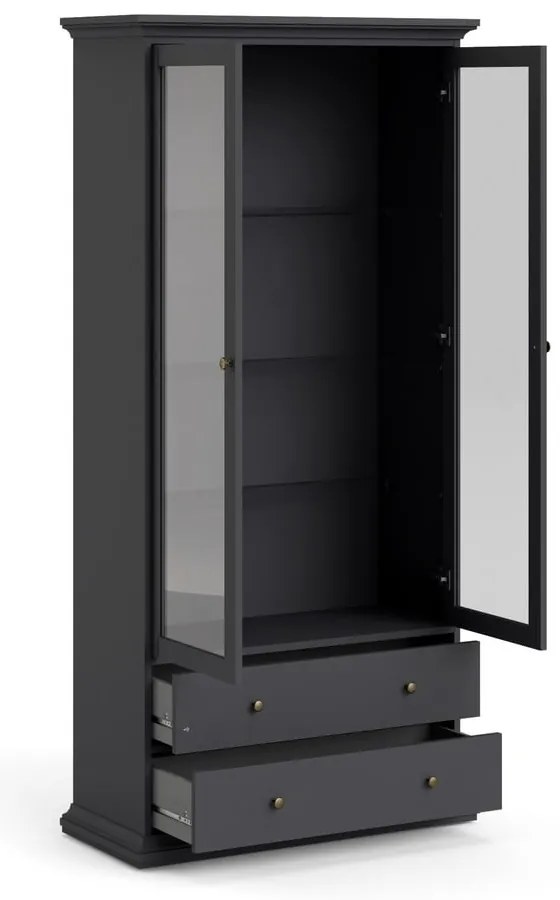 Szürke tálalószekrény 96x201 cm Paris – Tvilum