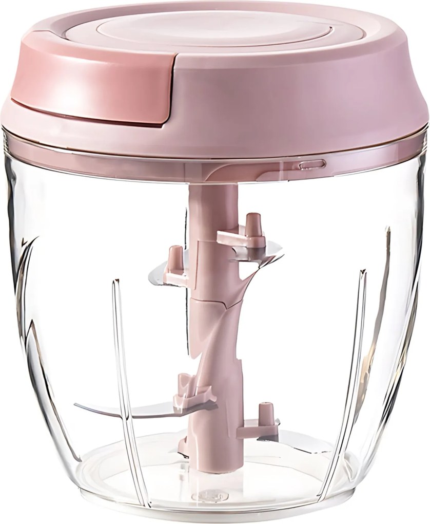 Kézi Aprító Élelmiszer Szeletelő – Nagy Aprító Rózsaszín 1000ML