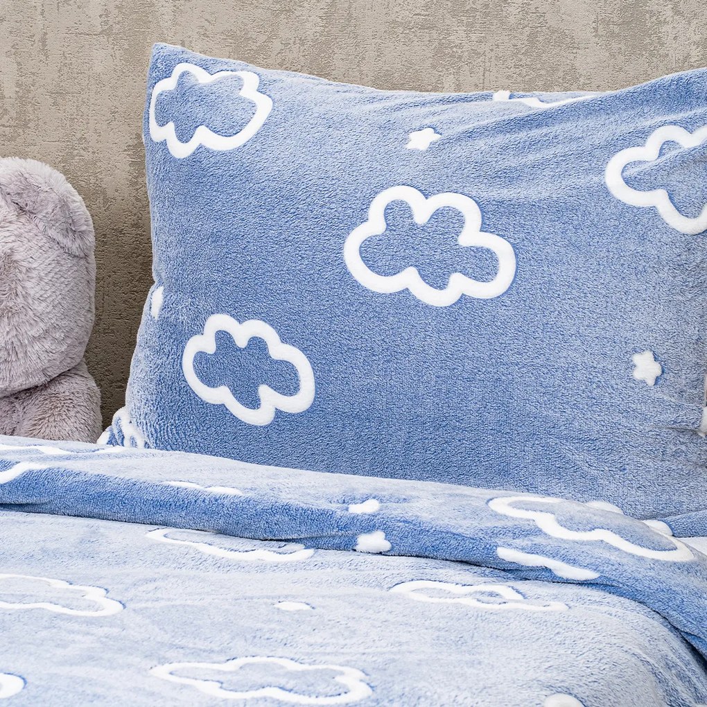 4Home Világító ágynemű mikroflanel Cloud , 140 x200 cm, 70 x 90 cm