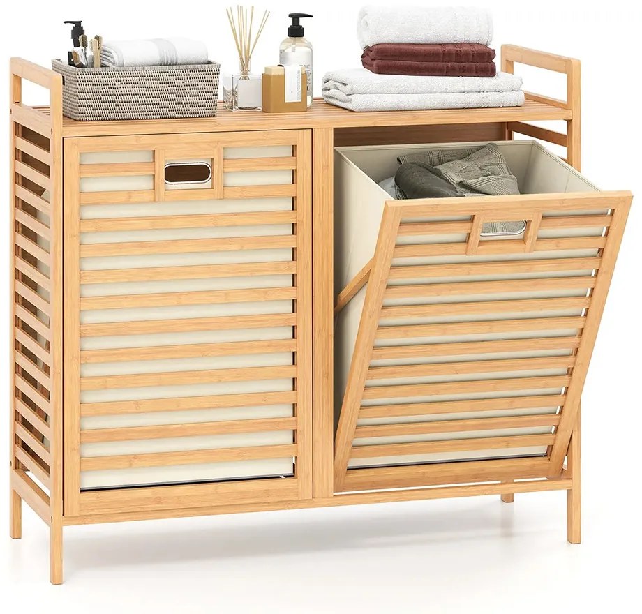 75 literes szennyestartó szekrény 2 kivehető rekesszel