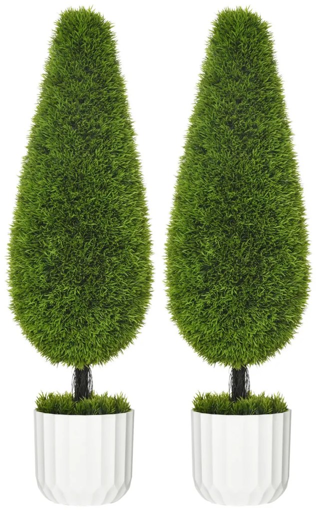 Műnövény szett, 2 db ciprus, cserépben 90cm magas