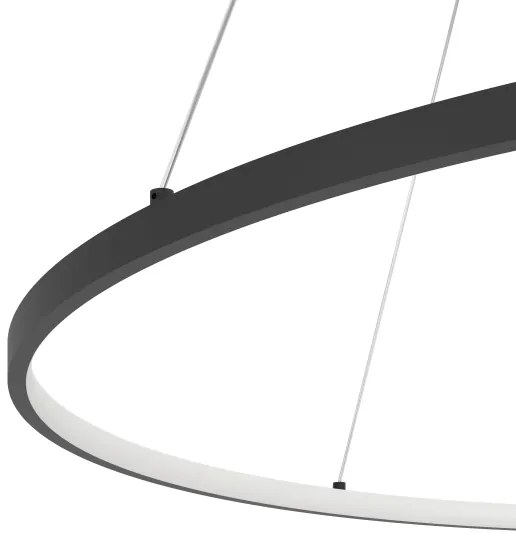 Eglo 901637 - LED Dimmelhető csillár zsinóron PARRUTA LED/40W/230V fekete + távirányító