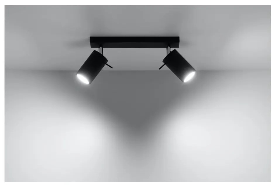 Fekete spotlámpa 8x30 cm Etna – Sollux