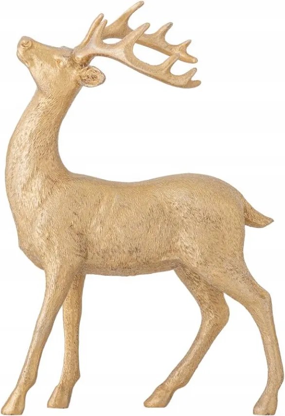 Dekoráció Pranzer karácsonyi arany nagy rénszarvas álló szarvas 30 cm