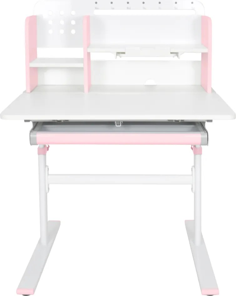 Növekvő íróasztal, rózsaszín/fehér, ADAN