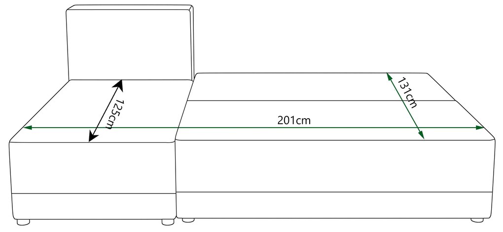 Sarok ülőgarnitúra Stellar L (sötétszürke) (J). 1057569