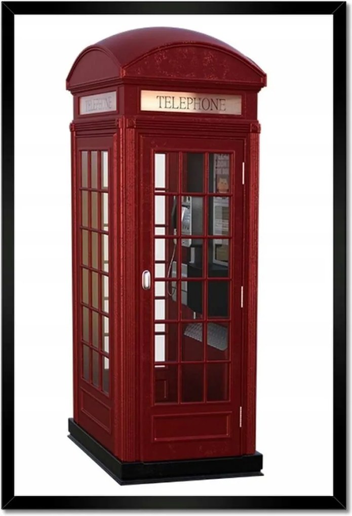 Poszterek keretben 40x60 Piros angol fülke