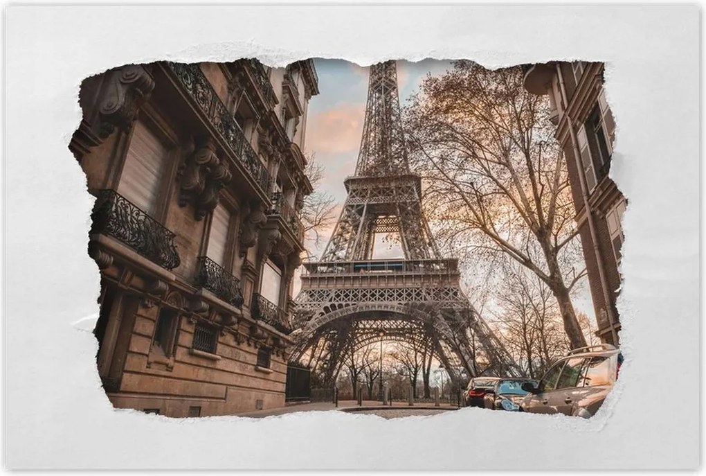 Poszterek 120x80 Eiffel-torony Párizs utca