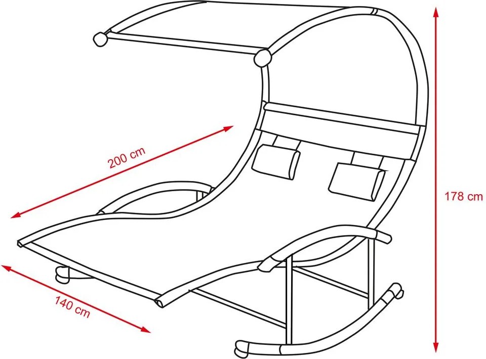 Avenberg PENELOPE 2 személyes relaxációs nyugágy + hinta