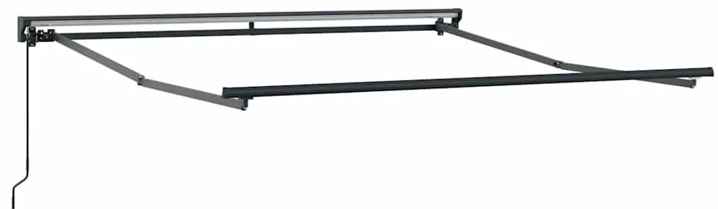 Behúzható napellenző Sárga és narancs 350x250 cm szövet