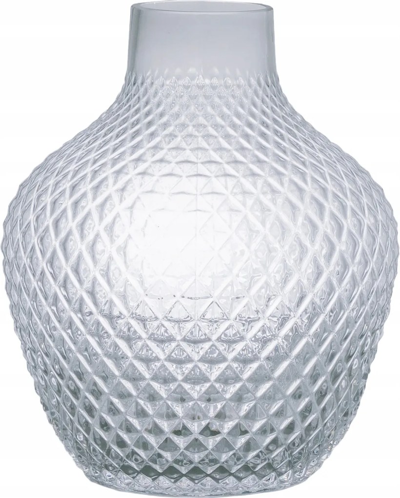 Gron üveg Váza átlátszó átm. 19cm