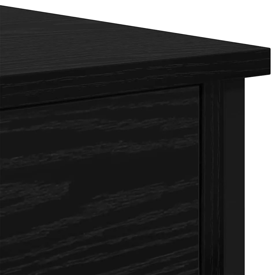 vidaXL Éjjeli asztal fiókkal Fekete tölgy 34 x 35,5 x 45 cm Faanyag