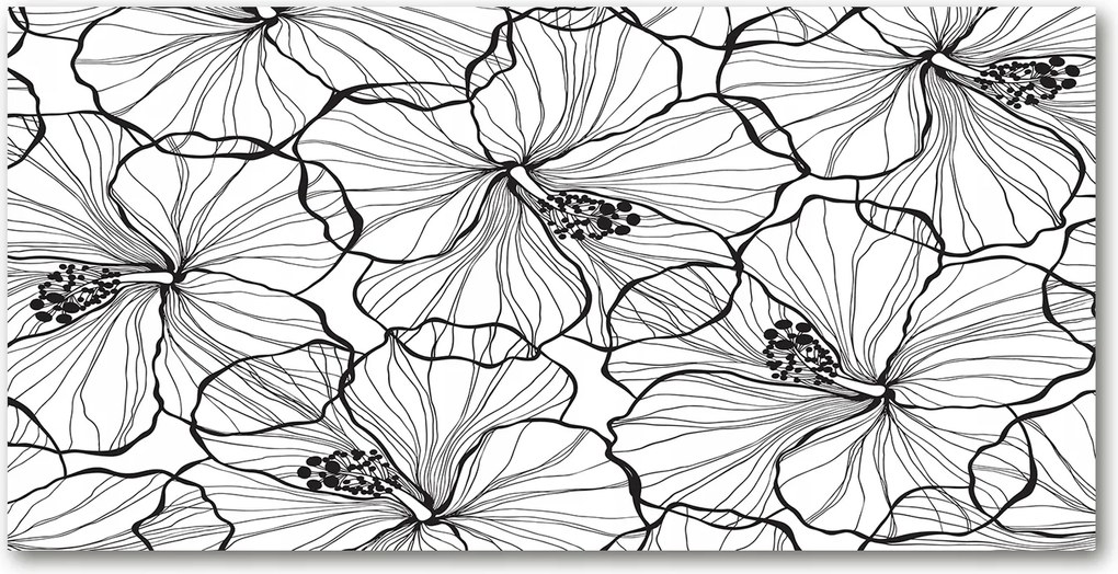 Fotó üvegkép Hawaii virágok 140x70