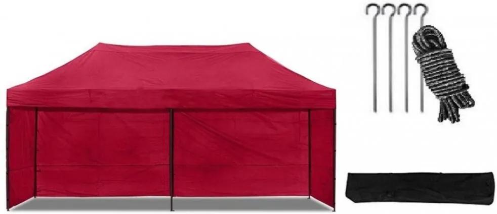 Összecsukható sátor 3x6 Piros All-in-One
