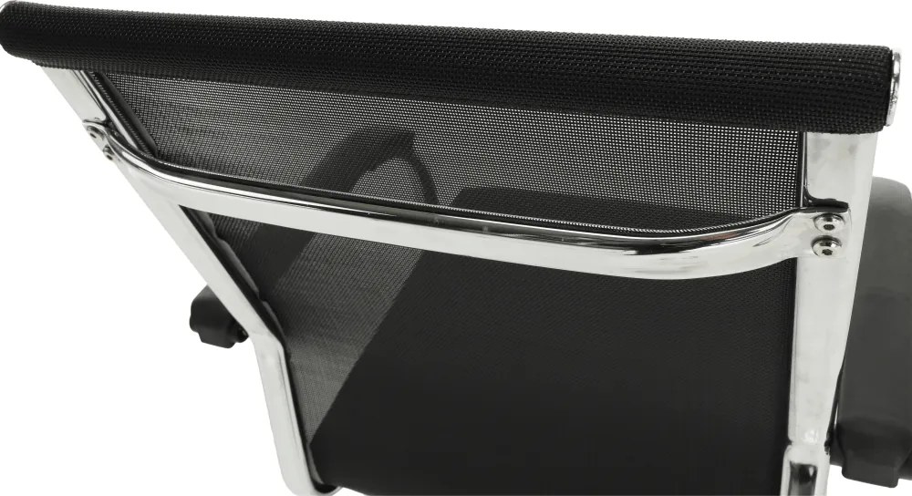 Tárgyalószék, fekete/ezüst, ESIN