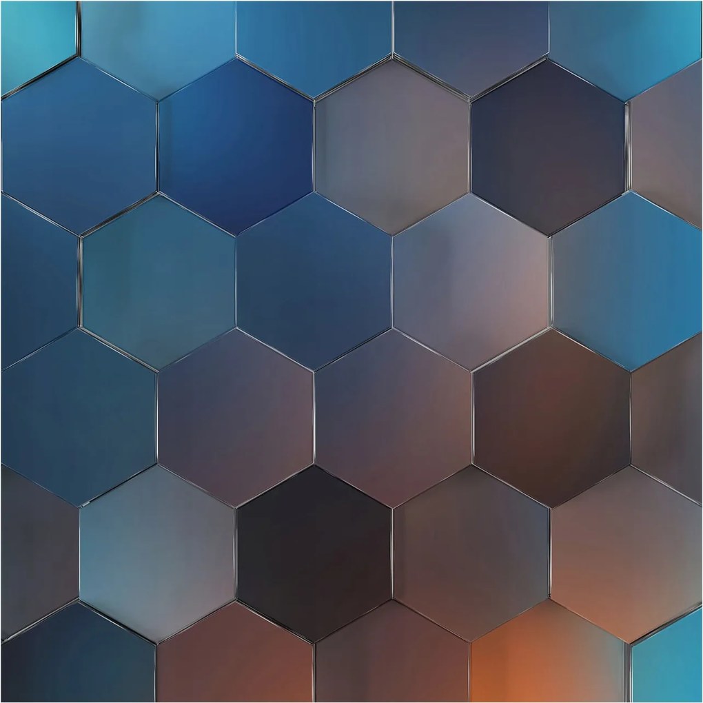 Fotótapéta Flizelina Dekoratív az irodába Kék hexagonok 250x250 Ragasztó