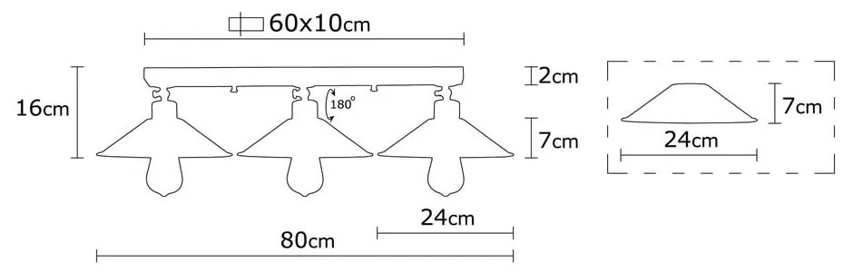 Bronzszínű mennyezeti lámpa fém búrával ø 24 cm Berceste – Opviq lights