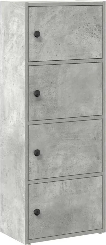vidaXL betonszürke szerelt fa könyvespolc 40x24x102 cm