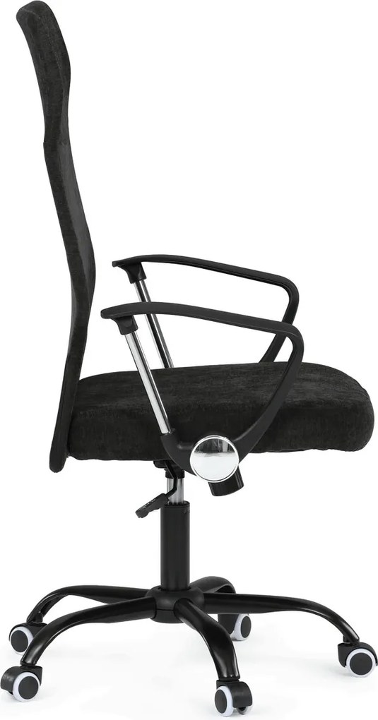 KA-W3109 fekete szövet irodai szék hinta mechanizmussal