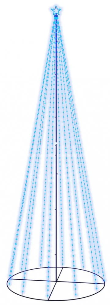 kúp alakú karácsonyfa 732 kék LED-del 100 x 300 cm