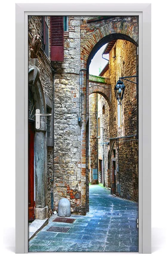 Poszter tapéta ajtóra olasz utcákon 75x205 cm