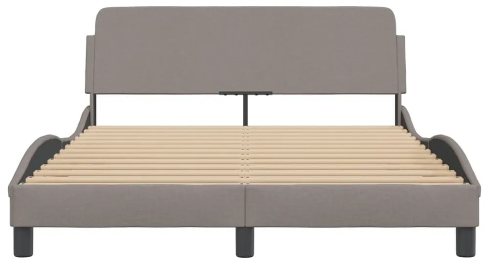 tópszínű szövet ágykeret Dover 140 x 200 cm