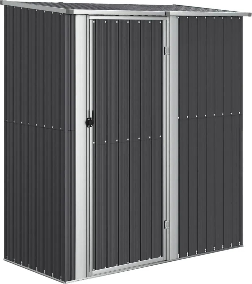 vidaXL antracitszürke horganyzott acél kerti fészer 180,5x97x209,5 cm