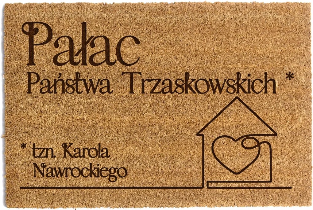 Lábtörlő Ajtó Alá 40 x 60cm Trzaskowski állam palotája *azaz Károly