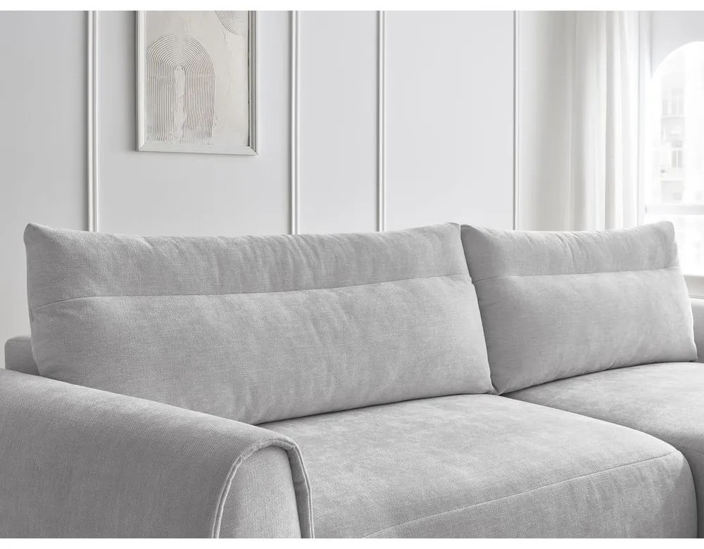 Világosszürke sarokkanapé Aden – Bobochic Paris