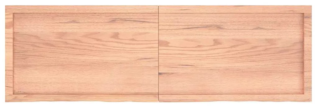 világosbarna kezelt tömör fa fürdőszobai pult 160x50x(2-4) cm