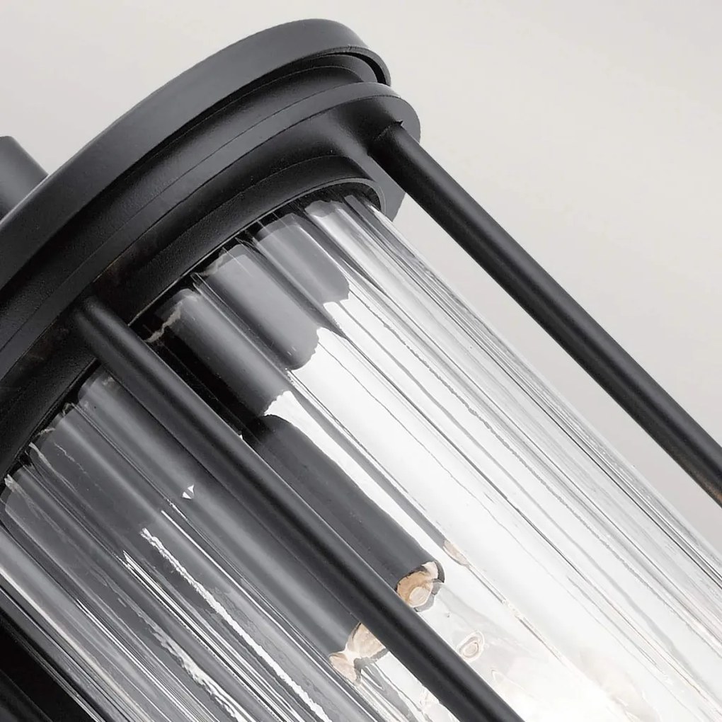 Kichler Barras KL-BARRAS2-M-BK Fali lámpa 1x40W/E27 IP44