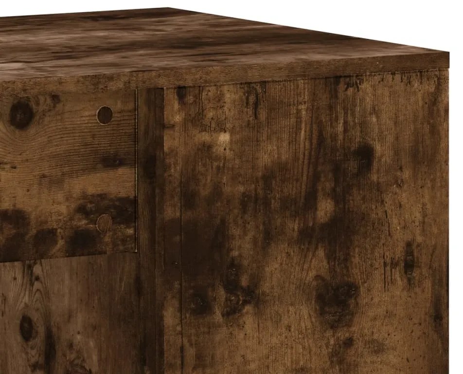 füstös tölgy színű szerelt fa íróasztal 102x50x75 cm
